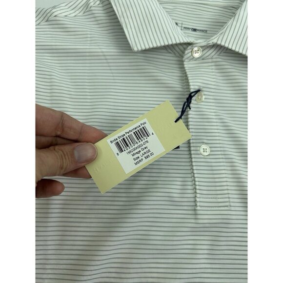 Onward Reserve Mens L Mizzou Tigers White Gray Stripe Polo Shirt New Missouri - Picture 9 of 10